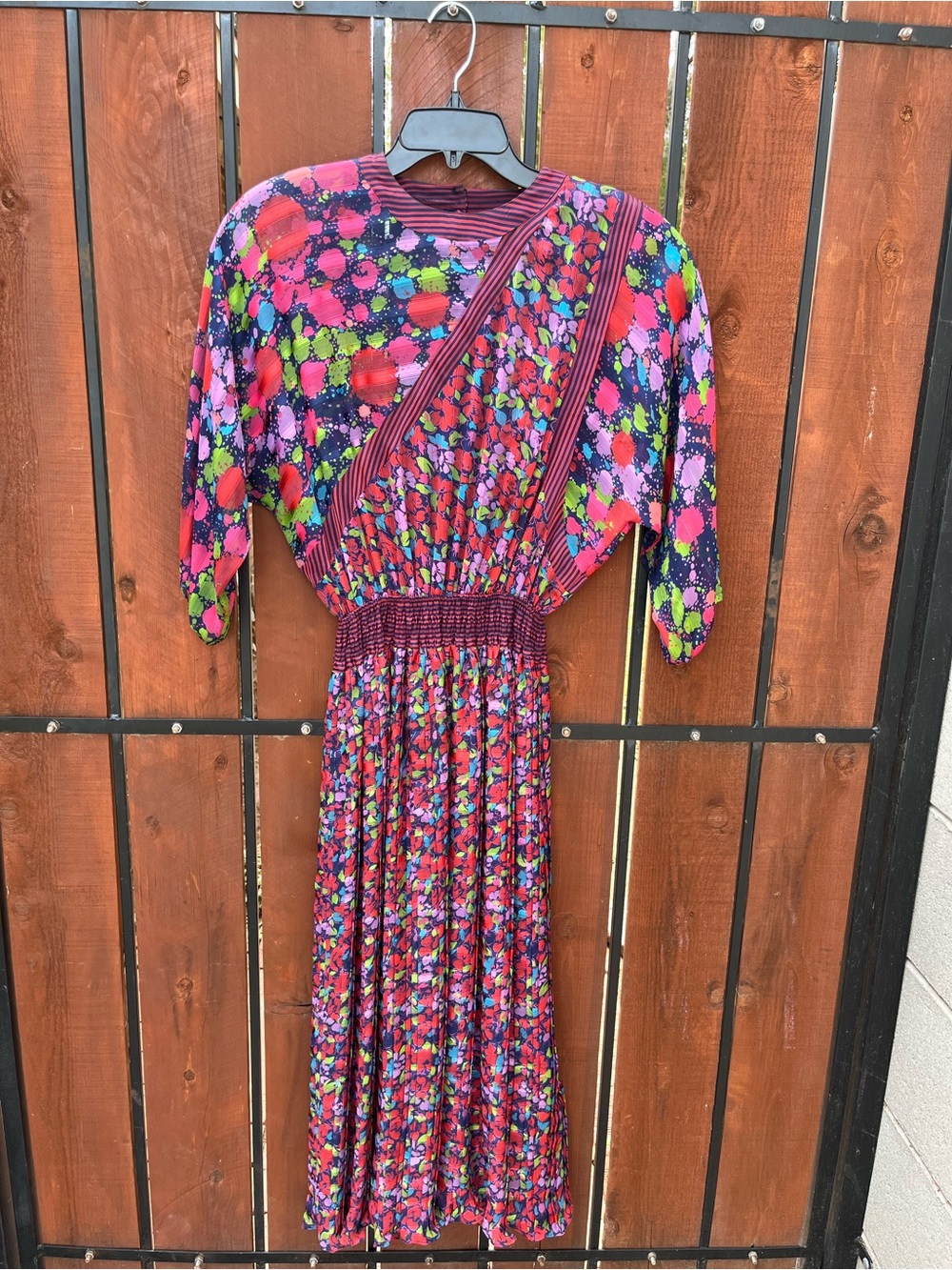 Diane Freis Vintage Georgette Dress colorful